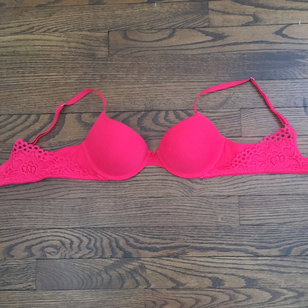 Aerie 34 B hot pink push up bra